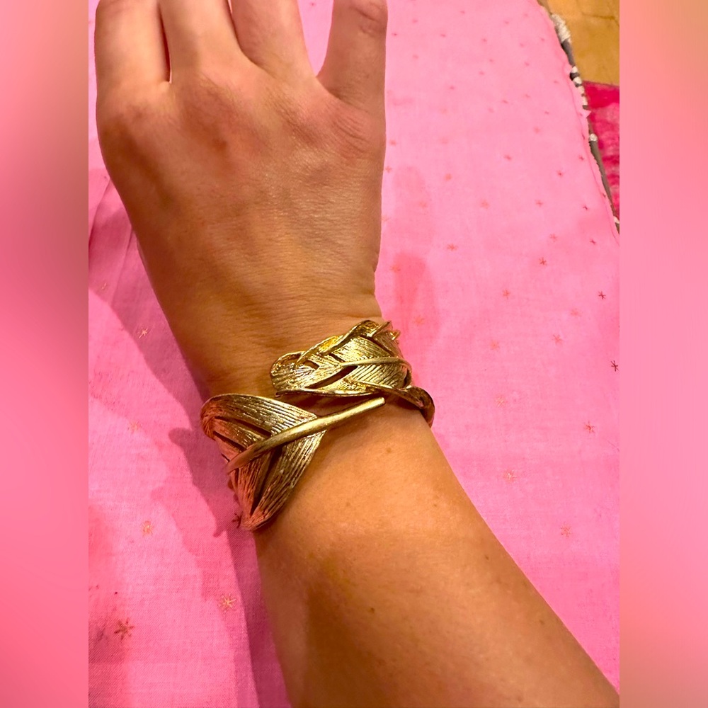 Chloe + Isabel Gold Leaf Cuff Bracelet